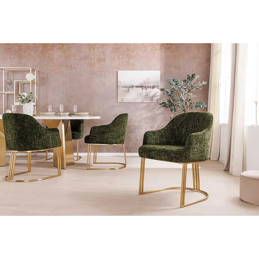 Invicta Krzesło EXTRAVAGANCIA ciemnozielone z podłokietnikami 60cm / 45928