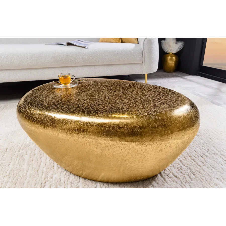 Invicta Stolik kawowy STONE złoty 75cm / 44852