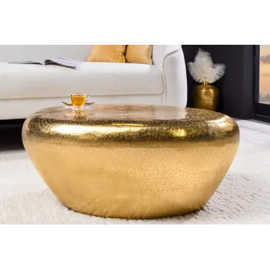 Invicta Stolik kawowy STONE złoty 75cm / 44852