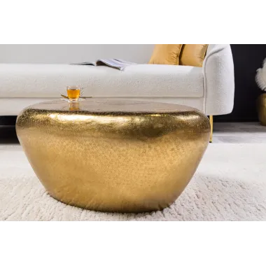 Invicta Stolik kawowy STONE złoty 75cm / 44852