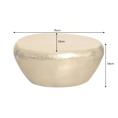 Invicta Stolik kawowy STONE złoty 75cm / 44852