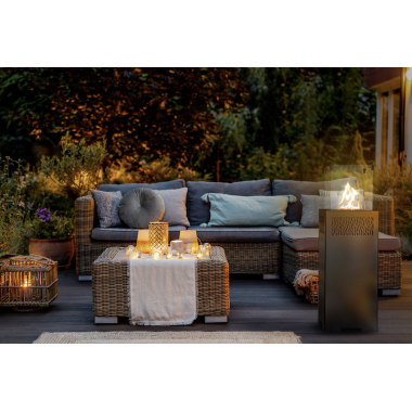 Hitze Gazowy ogrzewacz tarasowy biały FUENTE Q 437 x 1375 x 437mm / FUENTE Q.W