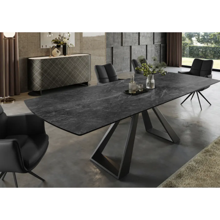 Invicta Stół rozkładany CONCORD ceramiczny grafit 180-230cm / 46499
