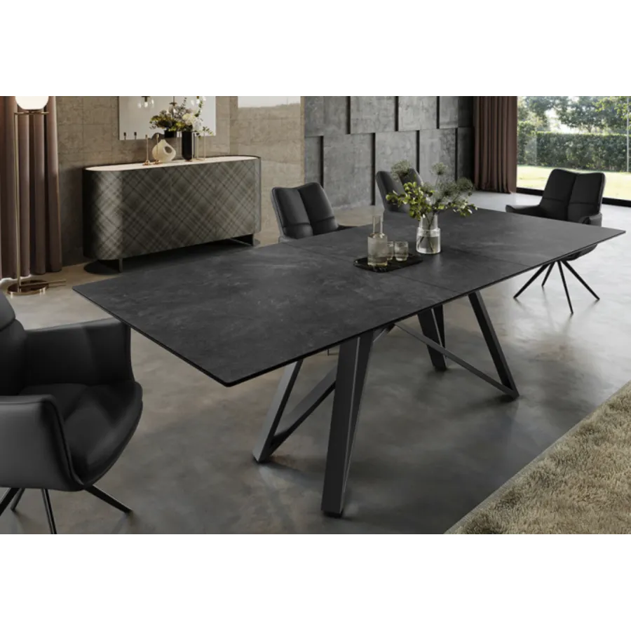 Invicta Stół rozkładany do jadalni ATLAS grafit ceramiczny 160 - 200cm / 46500
