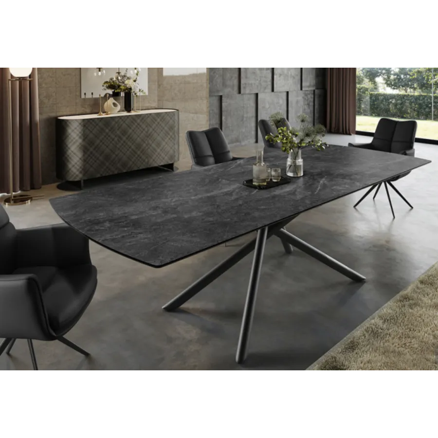 Invicta Stół ceramiczny MIKADO grafitowy 180 - 230cm / 46496