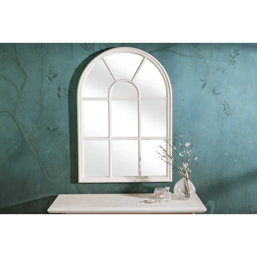 Invicta Lustro ścienne CASTILLO 100cm białe drewno   / 43872