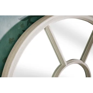 Invicta Lustro ścienne CASTILLO 100cm białe drewno   / 43872