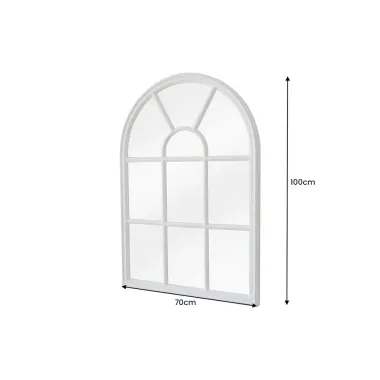 Invicta Lustro ścienne CASTILLO 100cm białe drewno   / 43872