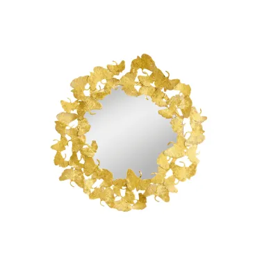 Invicta Lustro ścienne LIŚCIE GINKGO złote 70cm / 42779