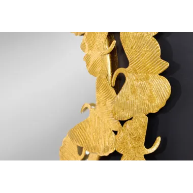 Invicta Lustro ścienne LIŚCIE GINKGO złote 70cm / 42779