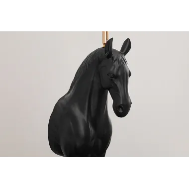 Invicta Lampa stołowa BLACK BEAUTY rzeźba konia 75cm / 45665