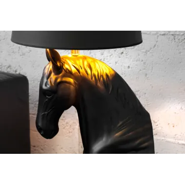 Invicta Lampa stołowa BLACK BEAUTY rzeźba konia 130cm / 6530082