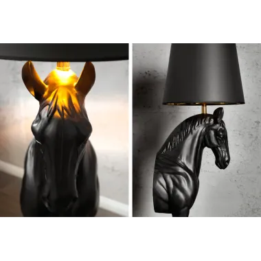 Invicta Lampa stołowa BLACK BEAUTY rzeźba konia 130cm / 6530082