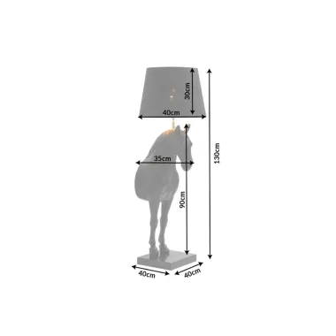 Invicta Lampa stołowa BLACK BEAUTY rzeźba konia 130cm / 6530082