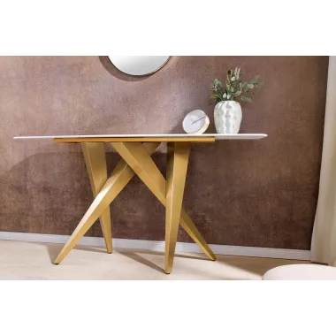 Invicta Konsola ART LIVING ceramiczny biały blat 140cm / 46203