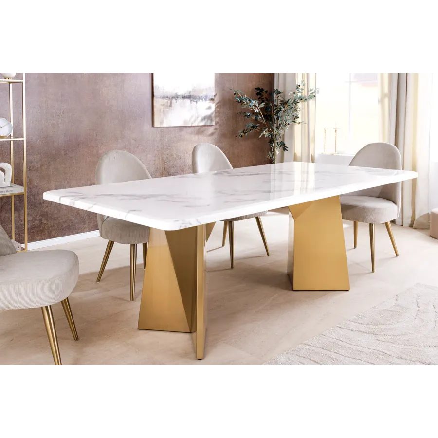 Invicta Stół do jadalni EXTRAVAGANCIA optyka białego marmuru 200cm / 45929