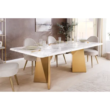 Invicta Stół do jadalni EXTRAVAGANCIA optyka białego marmuru 200cm / 45929