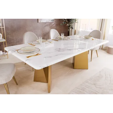 Invicta Stół do jadalni EXTRAVAGANCIA optyka białego marmuru 200cm / 45929