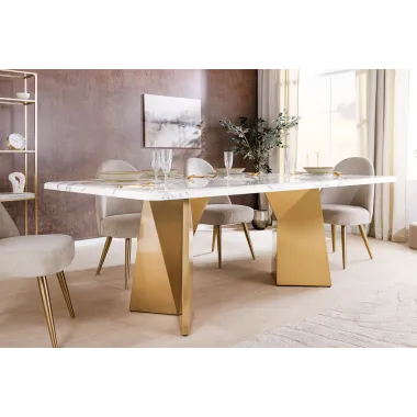 Invicta Stół do jadalni EXTRAVAGANCIA optyka białego marmuru 200cm / 45929