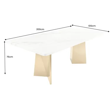 Invicta Stół do jadalni EXTRAVAGANCIA optyka białego marmuru 200cm / 45929