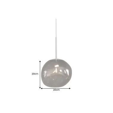 Invicta Lampa wisząca LIQUID DIAMOND 20cm szkło dymione / 46016