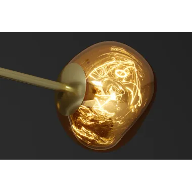 Invicta Lampa wisząca LIQUID DIAMOND 5 szklanych kloszy w kolorze złotym/ 46020