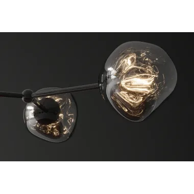 Invicta Lampa wisząca LIQUID DIAMOND 5 szklanych kloszy w kolorze szarym / 46021