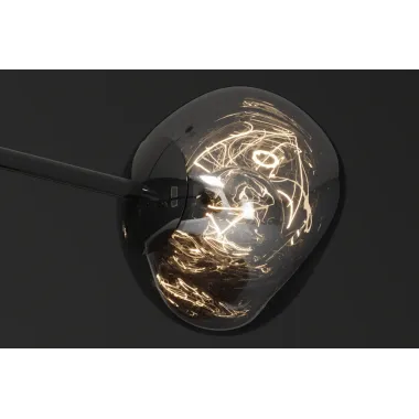 Invicta Lampa wisząca LIQUID DIAMOND 5 szklanych kloszy w kolorze szarym / 46021