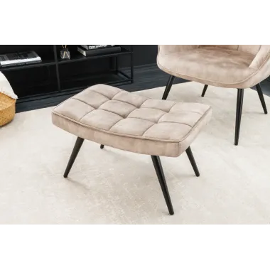 Invicta Stołek aksamitny SCANDINAVIA 40cm / 44027