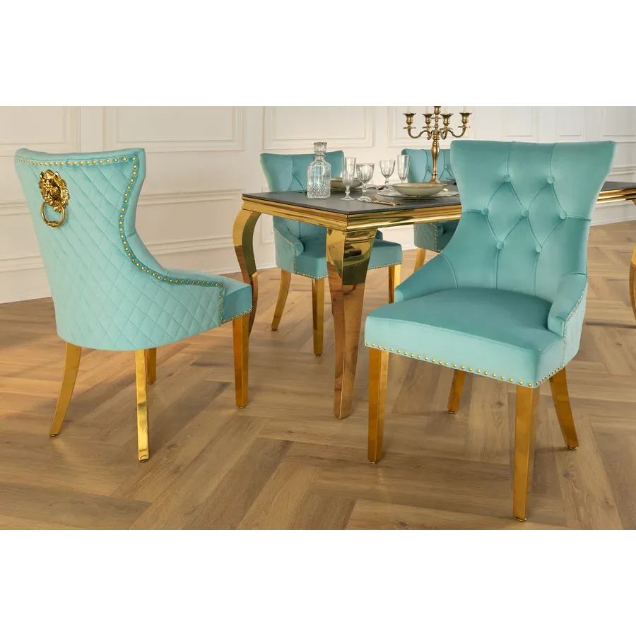 Invicta Krzesło CASTLE DELUXE z uchwytem w kształcie głowy lwa 50cm / 45845