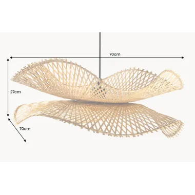 Invicta Lampa wisząca ORGANIC LIVING bambus naturalny  70cm / 44523
