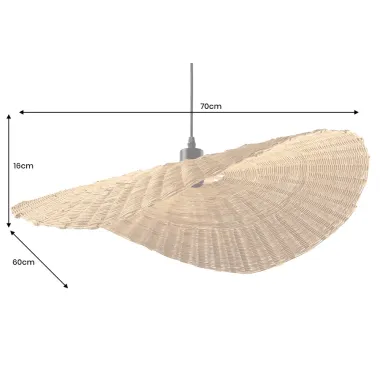 Invicta Lampa wisząca ORGANIC LIVING bambus naturalny  70cm / 44519