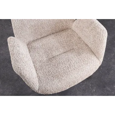 Invicta Krzesło BALTIC obrotowe 360° beżowe Bouclé 61cm / 44199