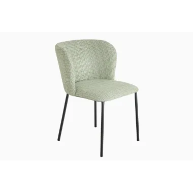 IInvicta Krzesło LYON niebieska krata bouclé 54cm / 44958