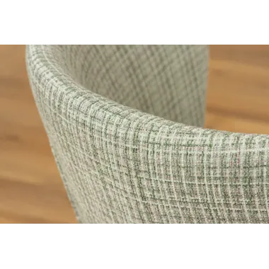 IInvicta Krzesło LYON niebieska krata bouclé 54cm / 44958