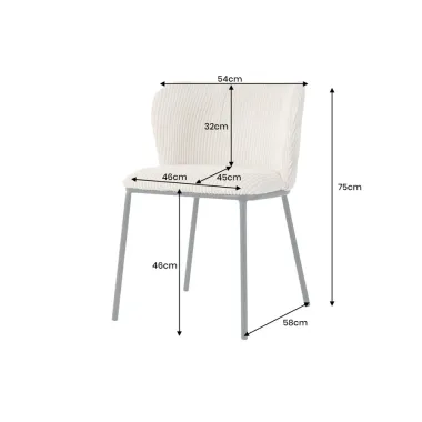 Invicta Krzesło LYON kolor beżowy 54cm / 44961