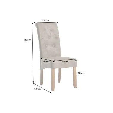 Invicta Krzesło CASA mikrofibra taupe 45cm / 46553