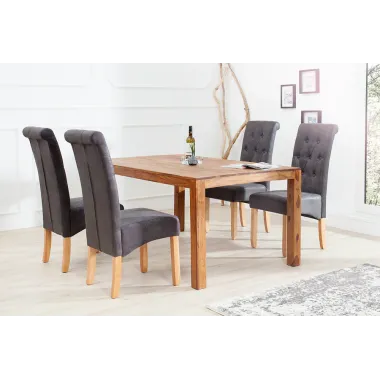 Invicta Krzesło CASA mikrofibry w kolorze antycznej szarości 45cm / 37293