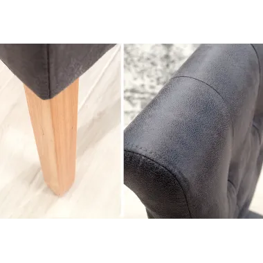 Invicta Krzesło CASA mikrofibry w kolorze antycznej szarości 45cm / 37293