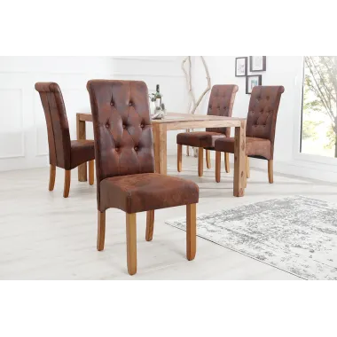 Invicta Krzesło CASA mikrofibra whisky 45cm / 37292