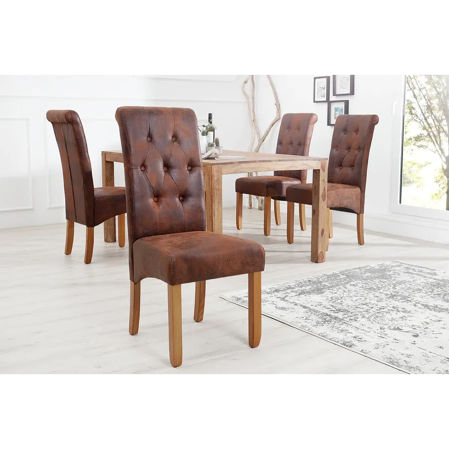 Invicta Krzesło CASA mikrofibra w kolorze whisky 45cm / 37292