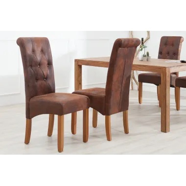 Invicta Krzesło CASA mikrofibra whisky 45cm / 37292