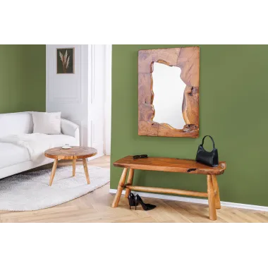 Invicta Ławka ROOT drewno tekowe w kolorze naturalnego brązu 100 cm / 44709