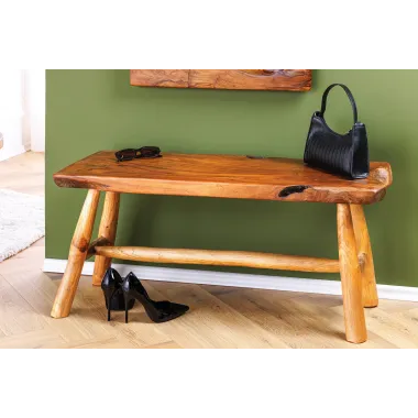 Invicta Ławka ROOT drewno tekowe w kolorze naturalnego brązu 100 cm / 44709