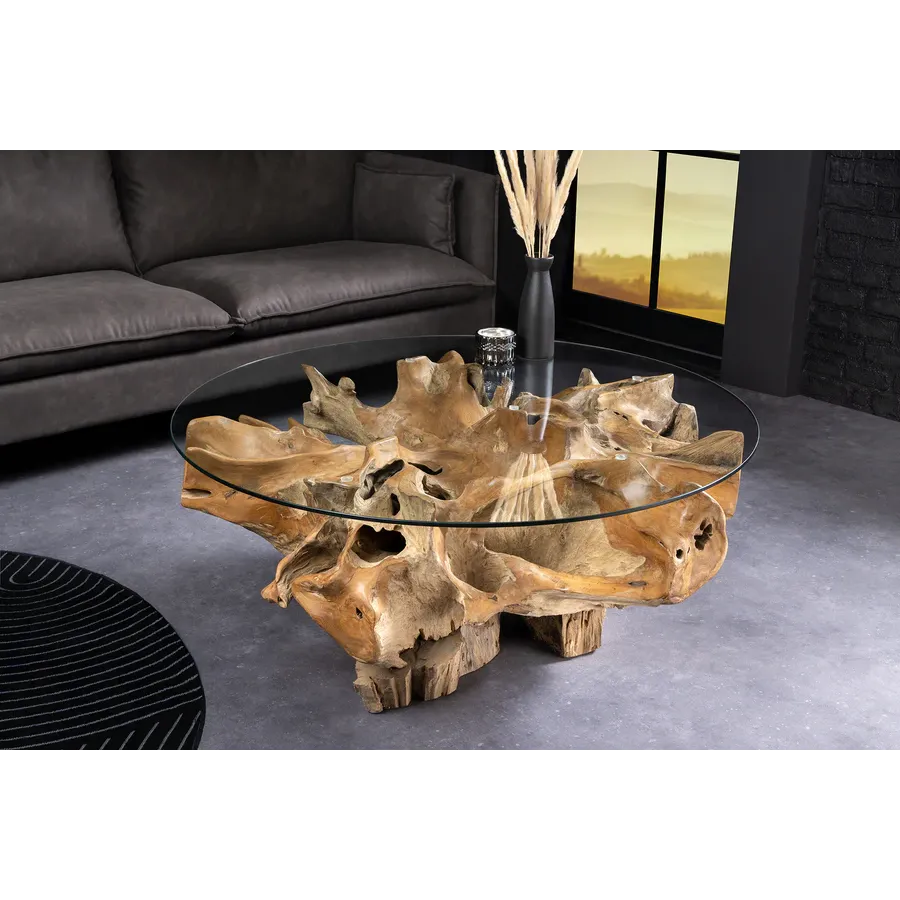 Invicta Stolik kawowy ROOT drewno teakowe 100cm / 44120