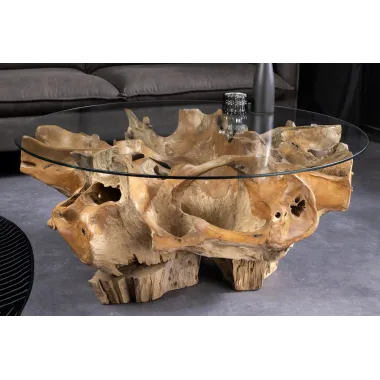 Invicta Stolik kawowy ROOT drewno teakowe 100cm / 44120