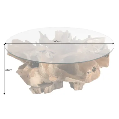 Invicta Stolik kawowy ROOT drewno teakowe 100cm / 44120