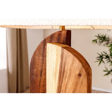 Invicta Lampa stołowa LOVERS naturalny klosz z drewna deszczowego 60cm / 46649