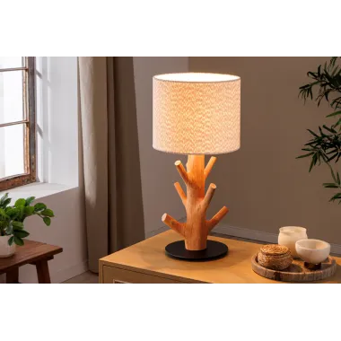 Invicta Lampa stołowa JEWELRY z naturalnego drewna mangostanu 60cm / 46649