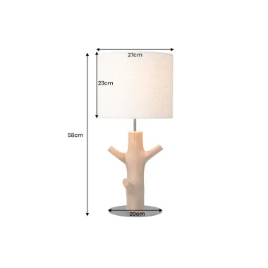 Invicta Lampa stołowa JEWELRY z naturalnego drewna mangostanu 60cm / 46649